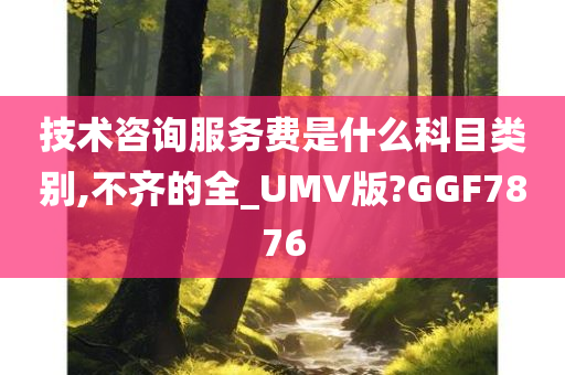 技术咨询服务费是什么科目类别,不齐的全_UMV版?GGF7876