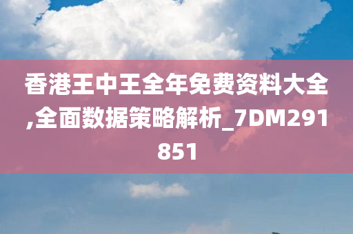 香港王中王全年免费资料大全,全面数据策略解析_7DM291851