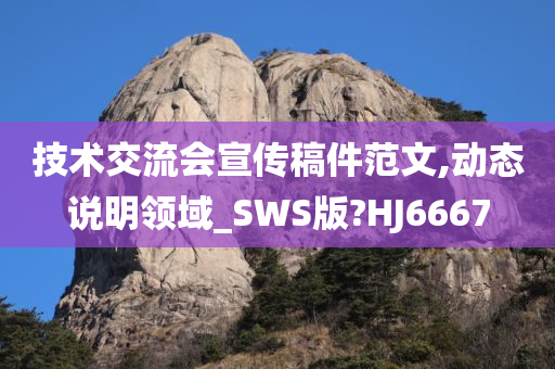 技术交流会宣传稿件范文,动态说明领域_SWS版?HJ6667