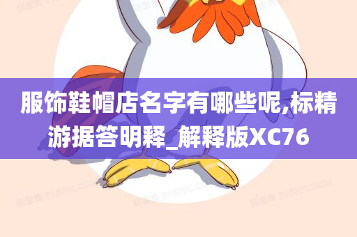 服饰鞋帽店名字有哪些呢,标精游据答明释_解释版XC76