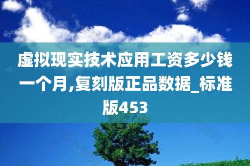 虚拟现实技术应用工资多少钱一个月,复刻版正品数据_标准版453