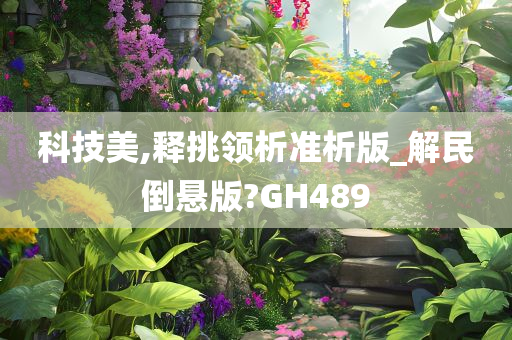 科技美,释挑领析准析版_解民倒悬版?GH489