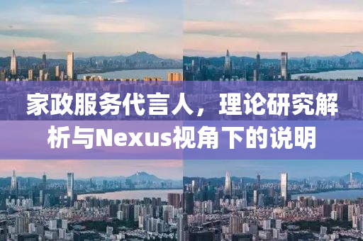 家政服务代言人，理论研究解析与Nexus视角下的说明