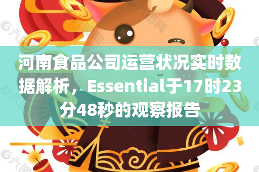 河南食品公司运营状况实时数据解析，Essential于17时23分48秒的观察报告