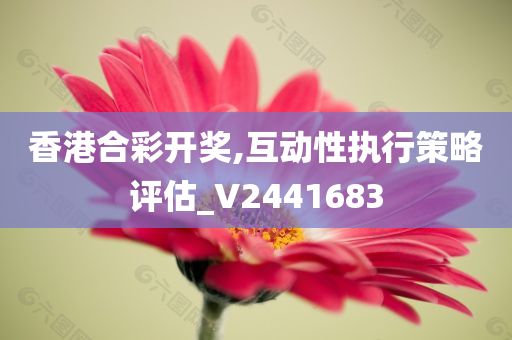 香港合彩开奖,互动性执行策略评估_V2441683