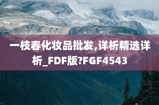 一枝春化妆品批发,详析精选详析_FDF版?FGF4543