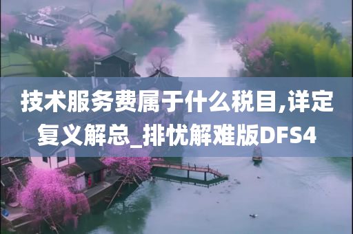 技术服务费属于什么税目,详定复义解总_排忧解难版DFS4