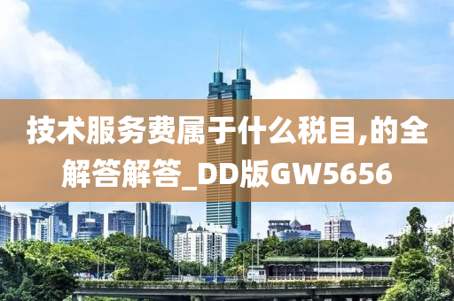 技术服务费属于什么税目,的全解答解答_DD版GW5656