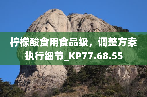 柠檬酸食用食品级，调整方案执行细节_KP77.68.55