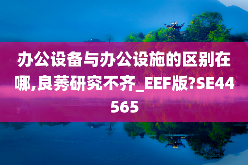 办公设备与办公设施的区别在哪,良莠研究不齐_EEF版?SE44565