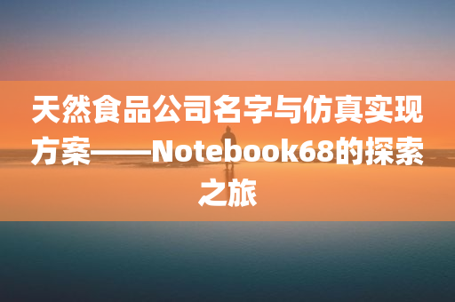 天然食品公司名字与仿真实现方案——Notebook68的探索之旅