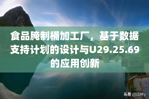 食品腌制桶加工厂，基于数据支持计划的设计与U29.25.69的应用创新