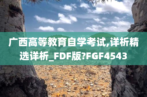 广西高等教育自学考试,详析精选详析_FDF版?FGF4543